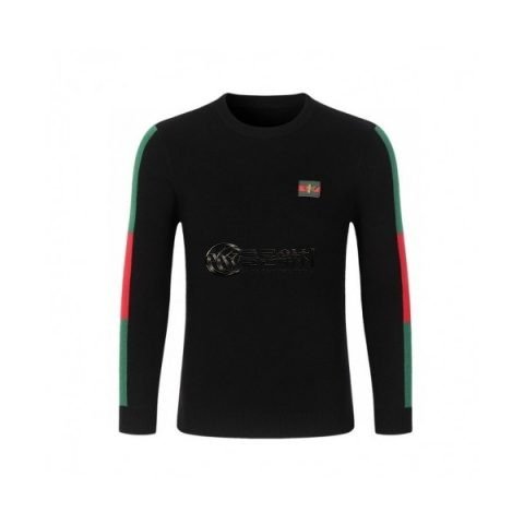 ✨Gucci 2020 Mens Logo Crew-neck Wool Sweaters - 구찌 2020 남성 로고 코튼 크루넥 울 스웨터 Guc03091x.Size(l - 4xl).블랙