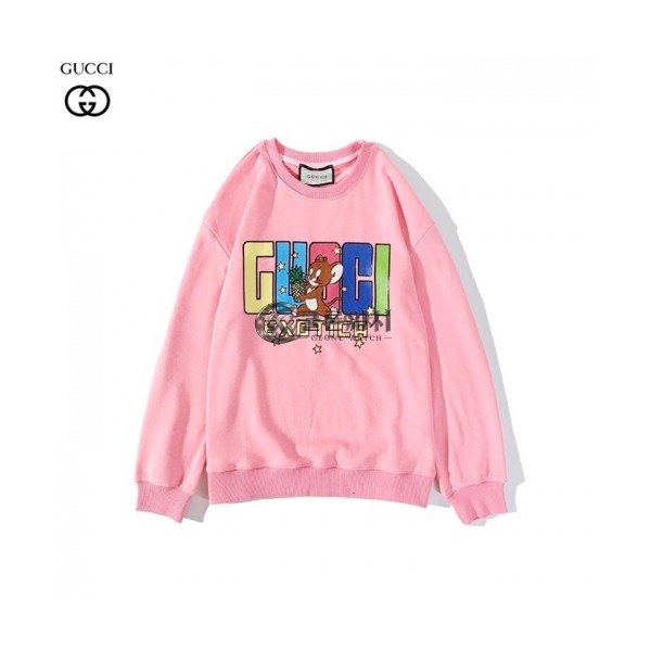 ✨[구찌]Gucci 2020 Mm/Wm Logo Crew-neck Cotton Tshirts - 구찌 2020 남/녀 로고 코튼 크루넥 코튼 긴팔티 Guc03032x.Size(m - 2xl).핑크