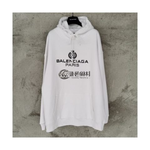 ✨[발렌시아가]Balenciaga 2020 Mm/Wm Logo Cotton Oversize Hoodie - 발렌시아가 2020 남자 로고 코튼 오버사이즈 후디 Bal0694x.Size(xs - m).화이트