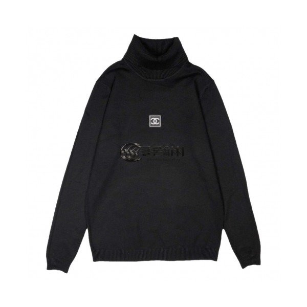 ✨Chanel 2019 Mens Crew-neck Logo Wool Sweater - 샤넬 2019 남성 크루넥 로고 울 스웨터 Cnl0503x.Size(m - 2xl).블랙