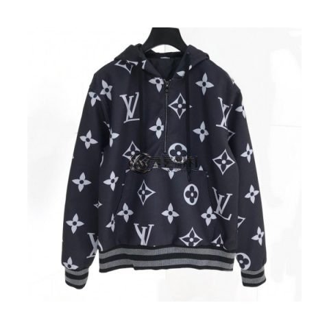 ✨[루이비통]Louis vuitton 2020 Mm/Wm Logo Zip-up Hoodie - 루이비통 2020 남자 로고 집업 후디 Lou01628x.Size(m - 2xl).블랙