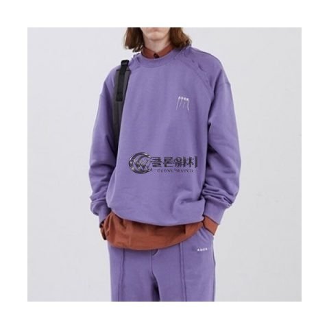 ✨ADER Womens Minimal Cotton Tshirts Purple - ADER 2021 여성 미니멀 코튼 긴팔티 Ade0024x Size(s - l) 퍼플