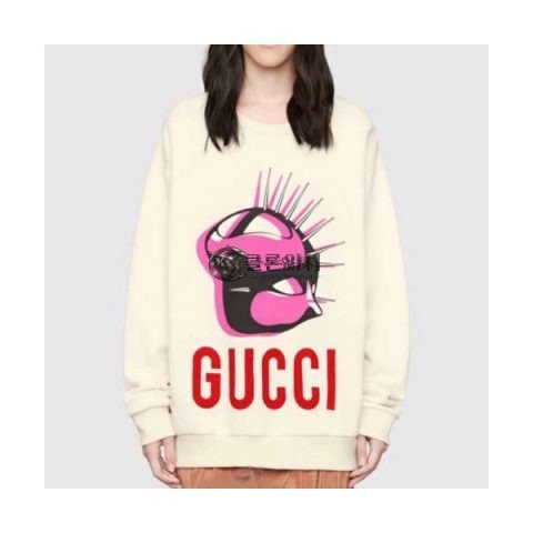✨[구찌]Gucci 2020 Mm/Wm Logo Crew-neck Cotton Oversize Tshirts - 구찌 2020 남자 로고 코튼 크루넥 코튼 오버사이즈 긴팔티 Guc02199x.Size(xs - l).아이보리