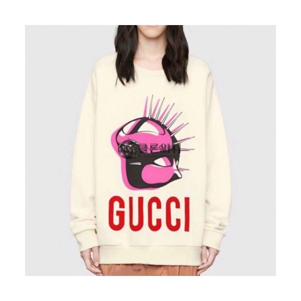 ✨[구찌]Gucci 2020 Mm/Wm Logo Crew-neck Cotton Oversize Tshirts - 구찌 2020 남자 로고 코튼 크루넥 코튼 오버사이즈 긴팔티 Guc02199x.Size(xs - l).아이보리