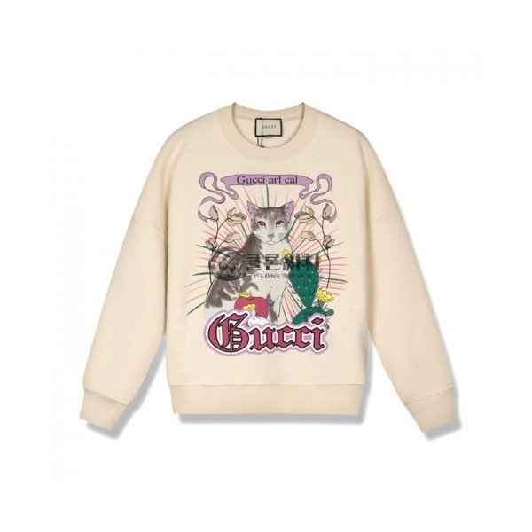 ✨[구찌]Gucci 2020 Mm/Wm Logo Crew-neck Cotton Tshirts - 구찌 2020 남/녀 로고 코튼 크루넥 코튼 긴팔티 Guc03135x.Size(s - l).아이보리