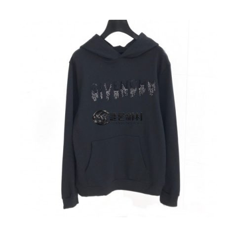✨[지방시]Givenchy 2020 Mens Logo Casual Cotton HoodT - 지방시 2020 남성 로고 캐쥬얼 코튼 후드티 Giv0300x.Size(m - 2xl).블랙