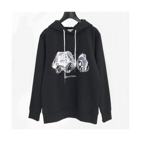 ✨[팜 엔젤스]Palm Angels 2020 Mm/Wm Logo Cotton Hoodie - 팜 엔젤스 2020 남자 로고 코튼 기모 후디 Pam0097x.Size(m - xl).블랙