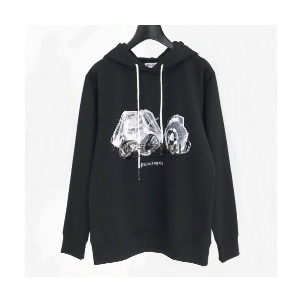 ✨[팜 엔젤스]Palm Angels 2020 Mm/Wm Logo Cotton Hoodie - 팜 엔젤스 2020 남자 로고 코튼 기모 후디 Pam0097x.Size(m - xl).블랙
