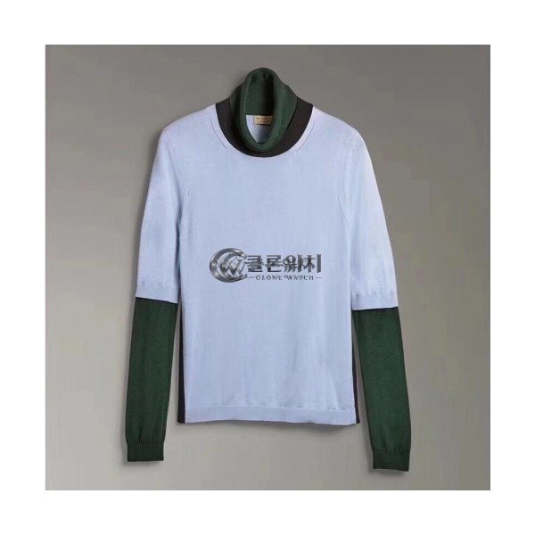 ✨Burberry 2019 Womens Retro Logo Turtle - neck Sweater - 버버리 2019 여성 레트로 로고 터틀넥 스웨터 Bur01350x.Size(s - xl).스카이블루