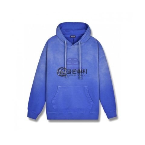 ✨[발렌시아가]Balenciaga 2020 Mm/Wm Logo Cotton Hoodie - 발렌시아가 2020 남/녀 로고 코튼 후디 Bal0843x.Size(xs - l).블루