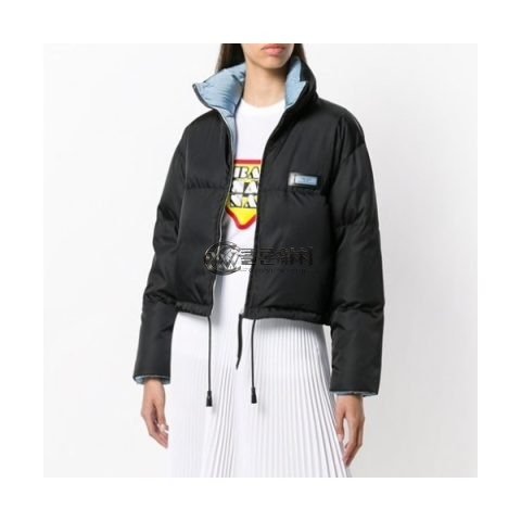 ✨[프라다]Prada 2020 Womens Logo Casual Down Jackets - 프라다 2020 여성 로고 캐쥬얼 다운 자켓 Pra01193x.Size(s - l).블랙