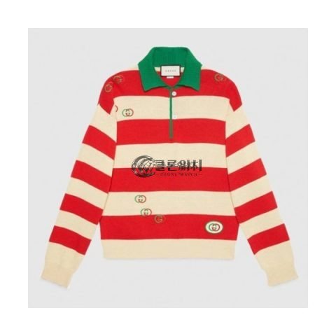 ✨Gucci 2019 Mm/Wm Stripe Polo Sweater - 구찌 2019 남자 스트라이프 폴로 스웨터 Guc01464x.Size(s - l).레드