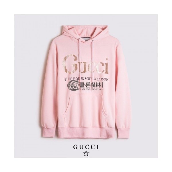 ✨[구찌]Gucci 2020 Mm/Wm Logo Casual Oversize Cotton Hooded - 구찌 2020 남/녀 로고 캐쥬얼 오버사이즈 코튼 후드티 Guc03183x.Size(s - 2xl).핑크