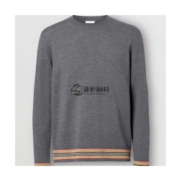 ✨Burberry 2019 Mens Retro Logo Sweater - 버버리 남성 레트로 로고 니트 BURST0231.Size(S - 2XL),그레이