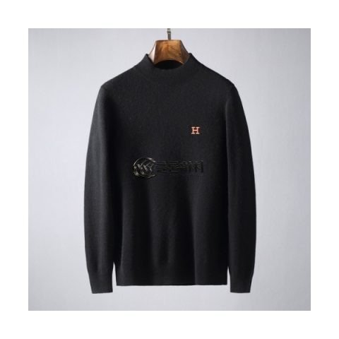 ✨[에르메스]Hermes 2021 Mens Crew-neck Wool Sweater - 에르메스 2021 남성 크루넥 울 스웨터 Her0571x.Size(m - 3xl).블랙