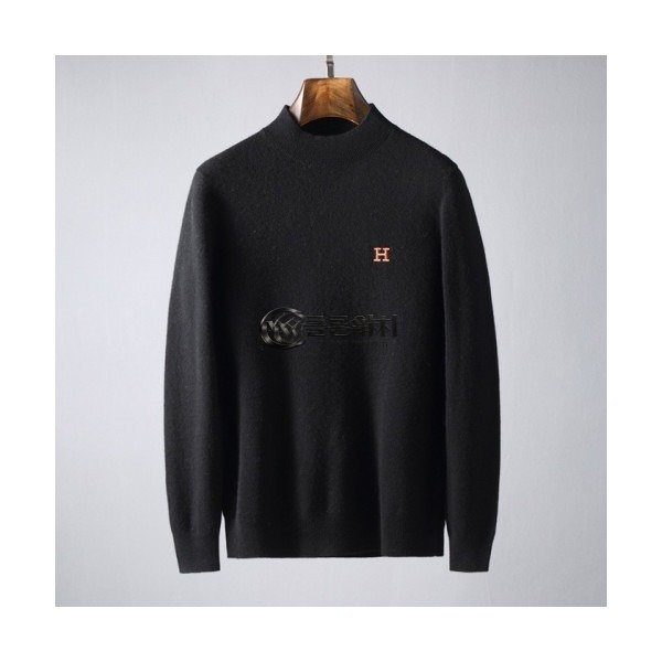✨[에르메스]Hermes 2021 Mens Crew-neck Wool Sweater - 에르메스 2021 남성 크루넥 울 스웨터 Her0571x.Size(m - 3xl).블랙