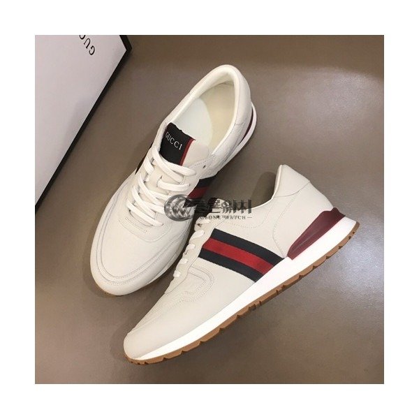 ✨Gucci 2019 Mens Leather Sneakers - 구찌 2019 남성용 레더 스니커즈 GUCS0132,Size(240 - 270).아이보리