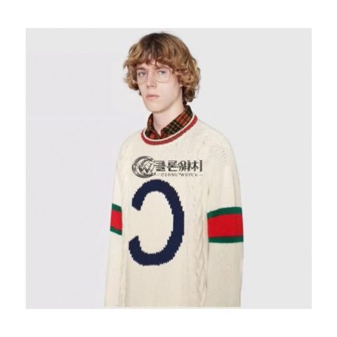 ✨Gucci 2019 Mens Logo Crew-neck Sweater - 구찌 2019 남성 로고 크루넥 스웨터 Guc01348x.Size (s - xl).아이보리