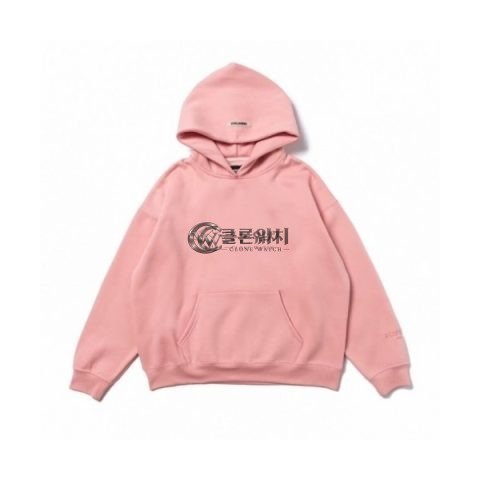 ✨[피어오브갓]Fear of god 2020 Mm/Wm Logo Oversize Cotton Hoodie - 피어오브갓 2020 남자 로고 오버사이즈 코튼 기모 후드티 Fea0086x.Size(s - xl).핑크