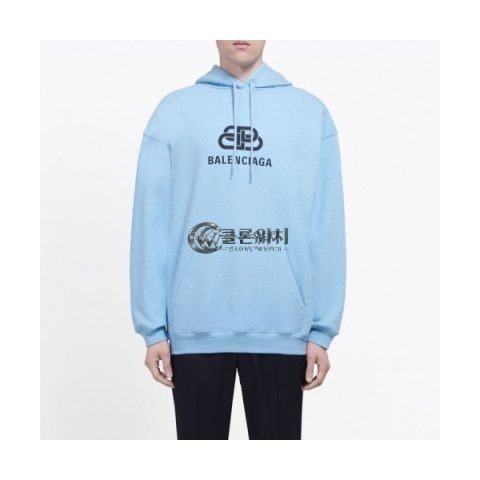 ✨[발렌시아가]Balenciaga 2020 Mm/Wm Logo Cotton Oversize Hoodie - 발렌시아가 2020 남자 로고 코튼 기모 오버사이즈 후디 Bal0543x.Size(xs - l).블루