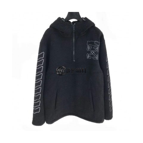 ✨[오프화이트]Off-white 2020 Mens Casual Flannel Hoodie - 오프화이트 2020 남성 캐쥬얼 플란넬 후디 Off0346x.Size(s - xl).블랙