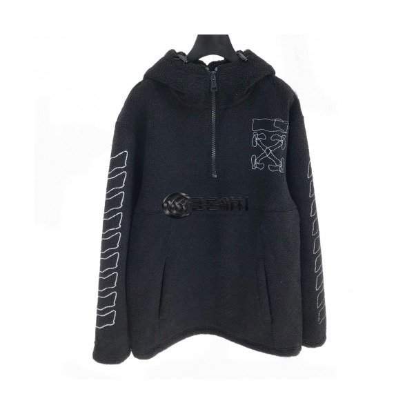 ✨[오프화이트]Off-white 2020 Mens Casual Flannel Hoodie - 오프화이트 2020 남성 캐쥬얼 플란넬 후디 Off0346x.Size(s - xl).블랙
