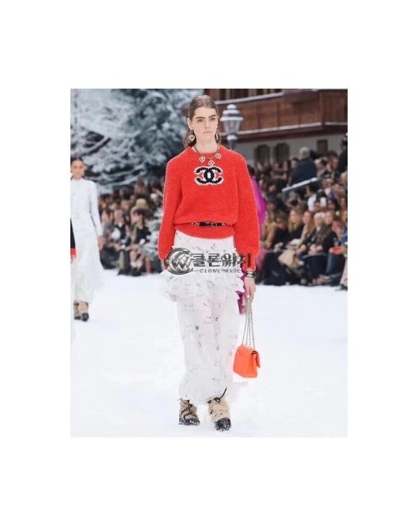 ✨Chanel 2019 Ladies Logo Wool Sweater - 샤넬 2019 여성 로고 울 스웨터 Cnl0443x.Size(xs - l).레드