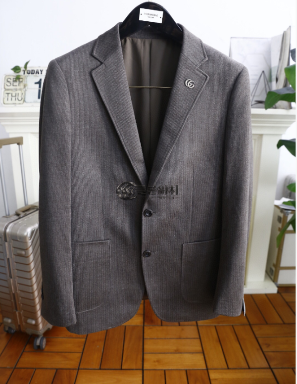 ✨Gucci Mens Embroidery Logo Cotton Suit - 구찌 남성 자수 로고 코튼 슈트 GUCCT0103.Size(48 - 58).그레이