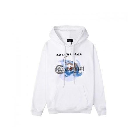 ✨Balenciaga Mm/Wm Logo Cotton Hoodie White- 발렌시아가 2021 남/녀 로고 코튼 후디 Bal01170x Size(xs - m) 화이트