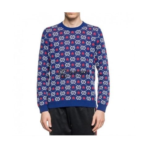✨Gucci 2020 Mm/Wm Casual Crew-neck Wool Sweaters - 구찌 2020 남/녀 캐쥬얼 크루넥 울 스웨터 Guc03065x.Size(s - l).블루