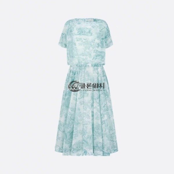 ✨디올 여성 디올리비에라 플레어 미디 드레스