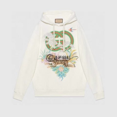 ✨Gucci Unisex Logo Casual Hoodie Ivory - 구찌 2022 남/녀 로고 캐쥬얼 후드티 Guc04551x Size(xs - xl) 아이보리