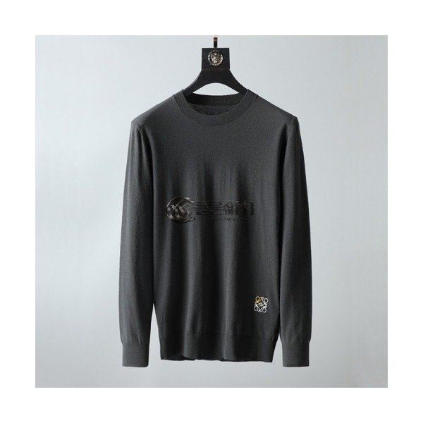 ✨[로에베]Loewe 2020 Mens Logo Crew-neck Wool Sweaters - 로에베 2020 남성 로고 크루넥 울 스웨터 Loe0337x.Size(m - 3xl).다크그레이