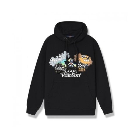 ✨[루이비통]Louis vuitton 2020 Mm/Wm Logo Cotton Hoodie - 루이비통 2020 남/녀 코튼 후디 Lou02256x.Size(s - xl).블랙