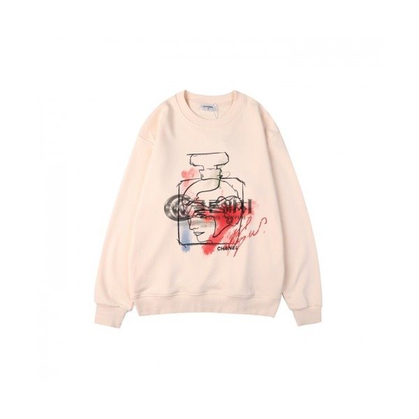 ✨Chanel Womens Crew-neck Logo Cotton Tshirts Ivory - 샤넬 2021 여성 크루넥 로고 코튼 긴팔티 Cnl0792x Size(s - l) 아이보리