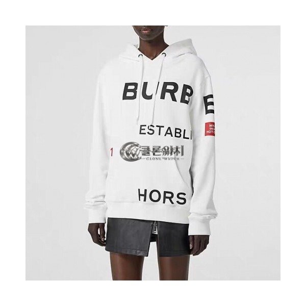 ✨[버버리]Burberry 2020 Mm/Wm Logo Casual Cotton Hoodie - 버버리 2020 남자 로고 캐쥬얼 코튼 후디 Bur02247x.Size(s - xl).화이트
