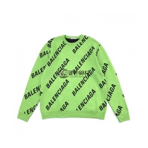 ✨[발렌시아가]Balenciaga 2020 Mm/Wm Logo Crew-neck Sweaters - 발렌시아가 2020 남자 로고 크루넥 스웨터 Bal0881x.Size(xs - l).그린