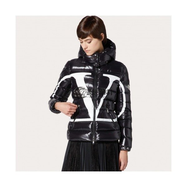 ✨[매장판]]Valentino x Moncler 2019 Mm/Wm Big Logo Down Padding - 발렌티노 x 몽클레어 2019 여자 빅로고 다운 패딩 Val0265x.Size(m - 3xl).블랙