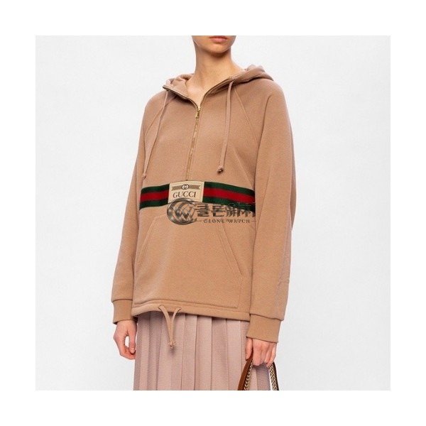 ✨[구찌]Gucci 2021 Womens Logo Casual Oversize Cotton Hooded - 구찌 2021 여성 로고 캐쥬얼 오버사이즈 코튼 후드티 Guc03384x.Size(s - l).카멜