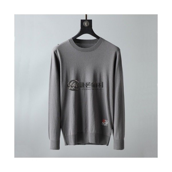 ✨Loewe 2020 Mens Logo Crew-neck Wool Sweaters - 로에베 2020 남성 로고 크루넥 울 스웨터 Loe0336x.Size(m - 3xl).그레이