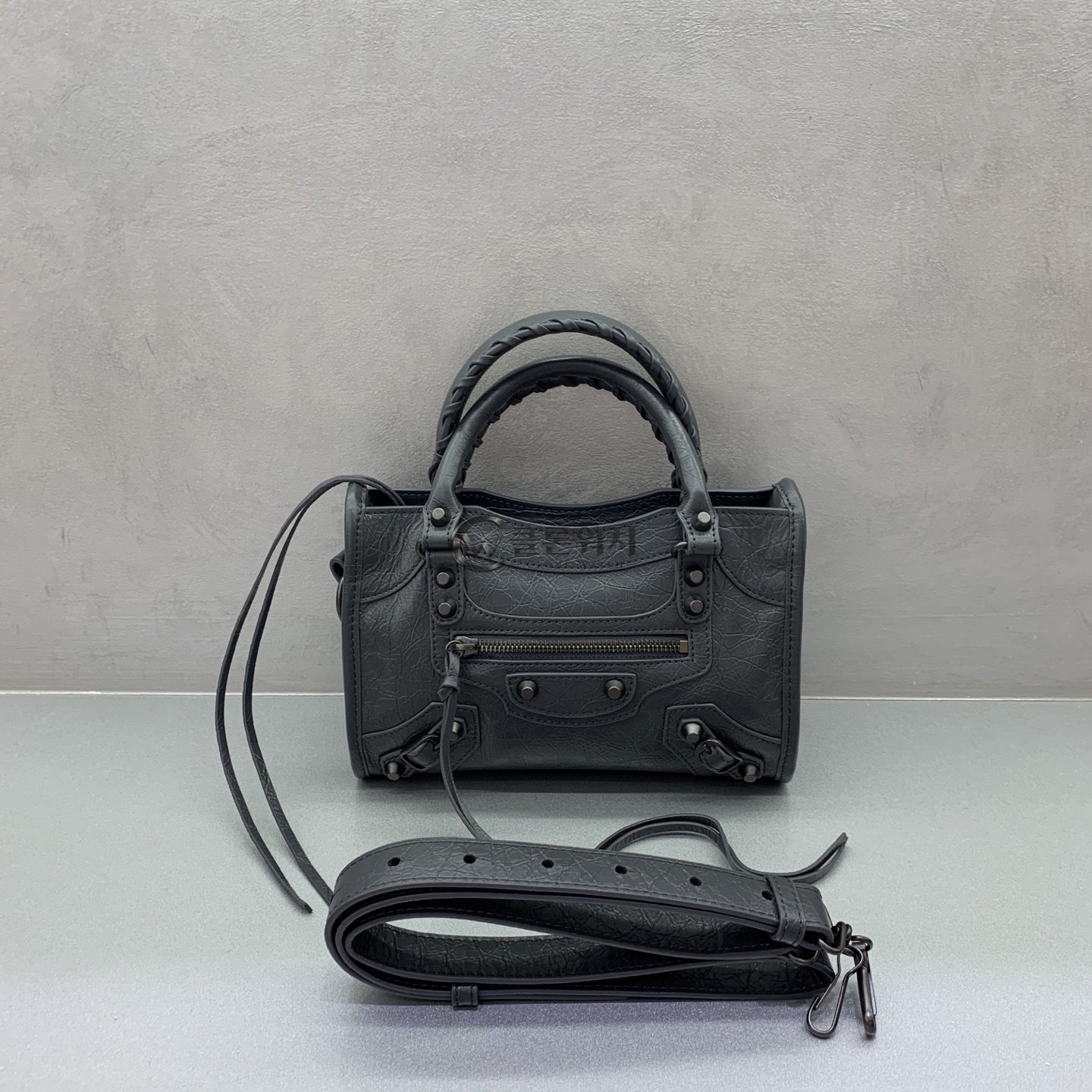 발렌시아가 Balenciaga Le City Mini Bag in Charcoal Grey