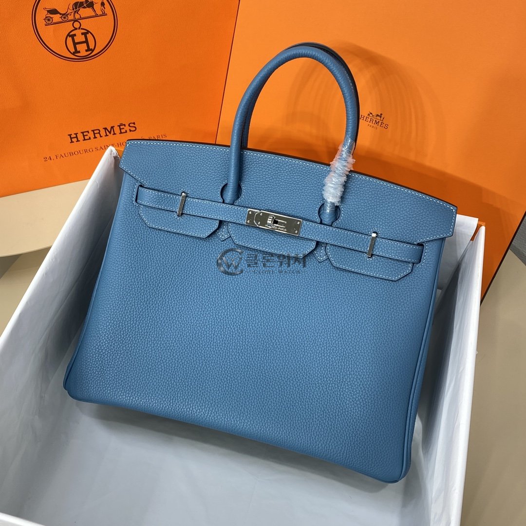 에르메스 Hermès Birkin 35 Bag in Blue Togo Leather