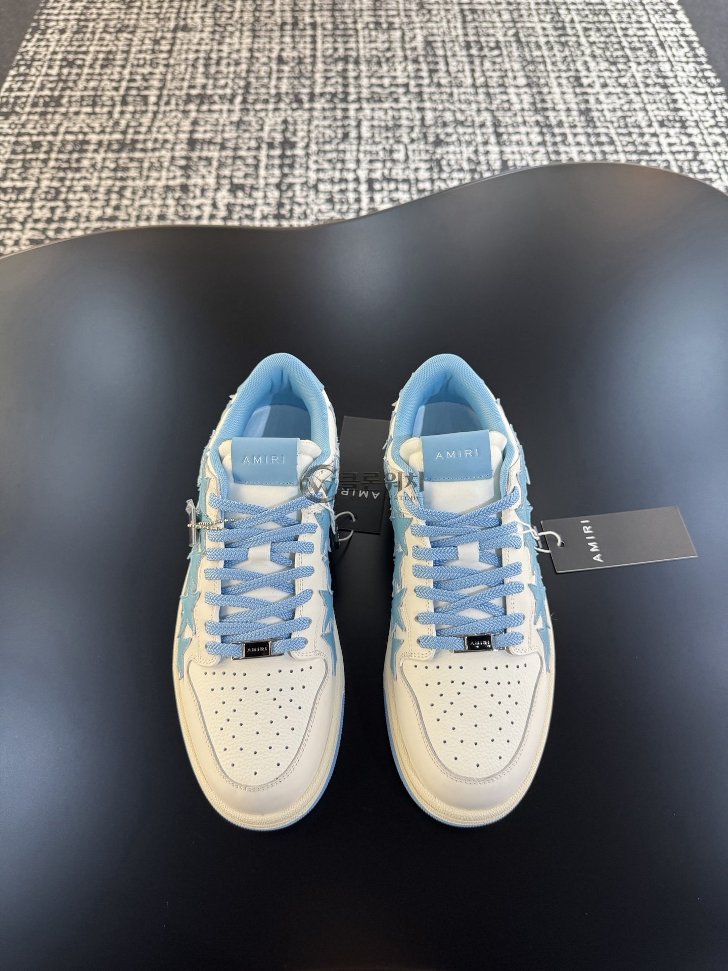 AMIRI Skel Top Low Sneakers – Blue/White