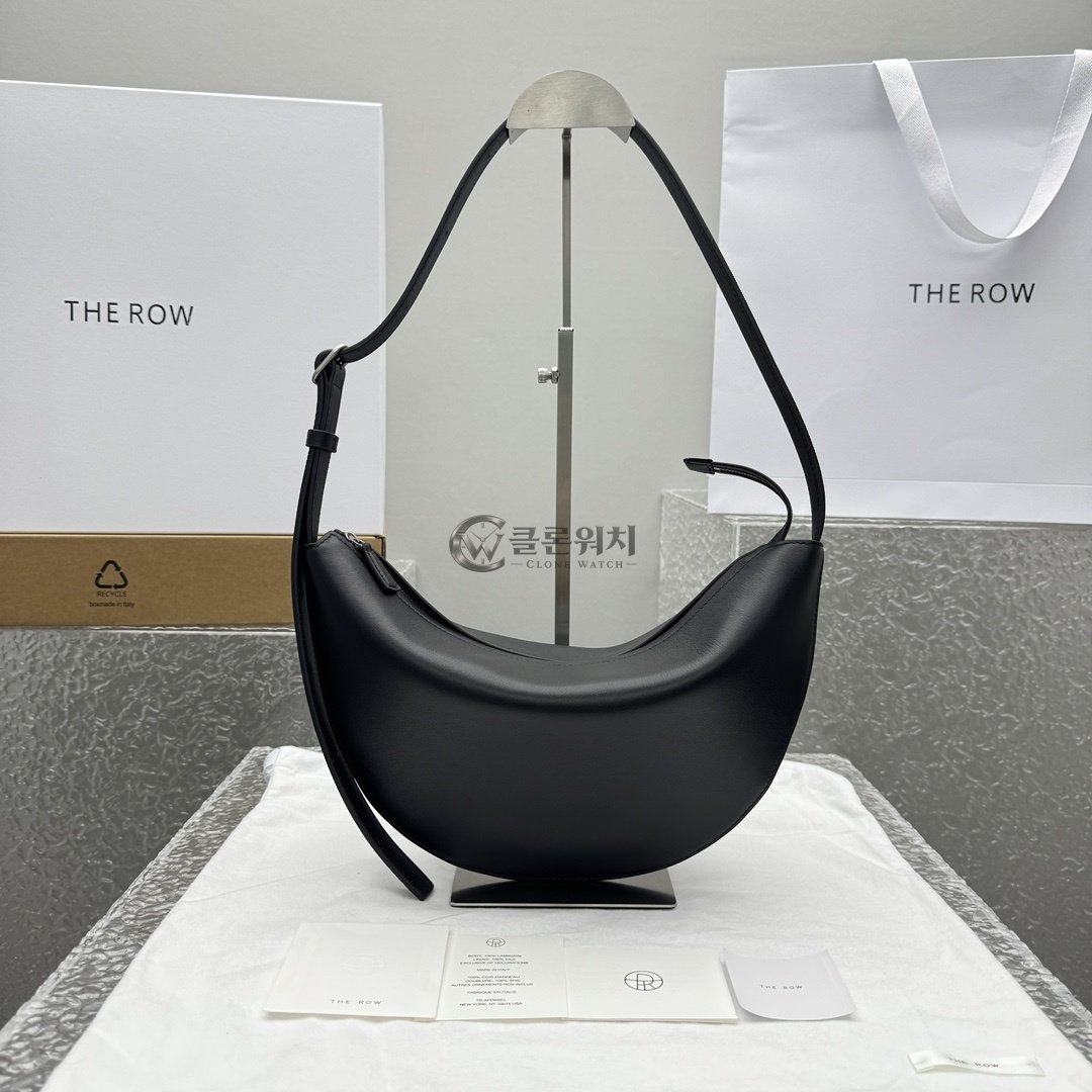 THE ROW Half Moon Bag in Black
