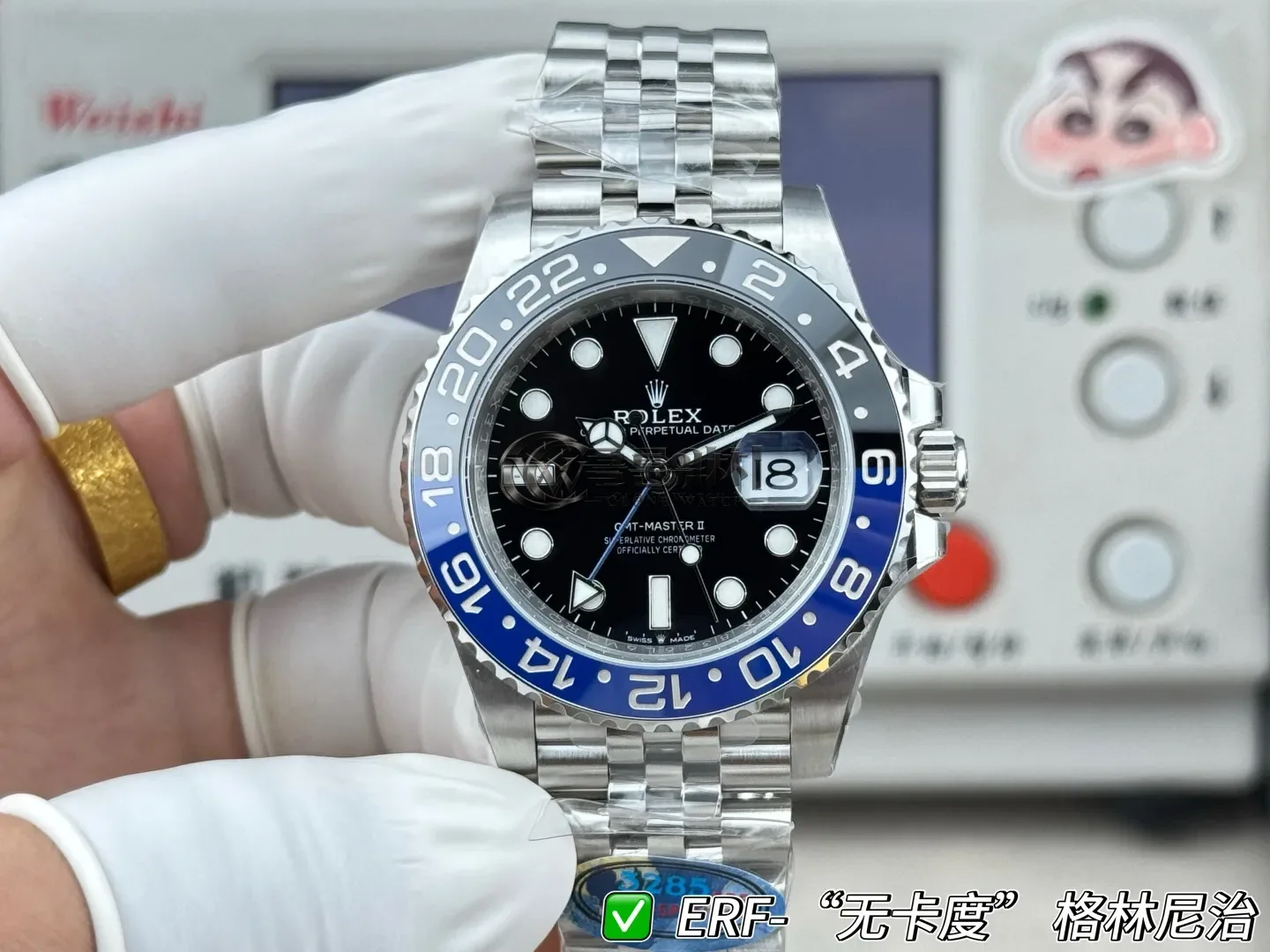 롤렉스 GMT-마스터 II 126710 BLNR 904L 스틸 ERF 공장 1:1 베스트 에디션 주빌리 브레이슬릿 JH3285 (프리스프렁)