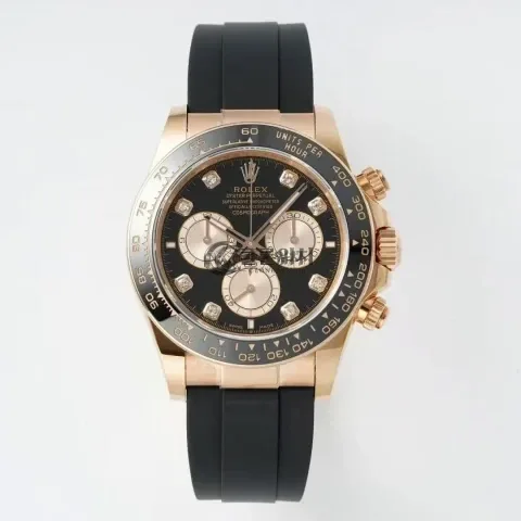 Rolex Daytona 126515 ERF Best Edition Black/RG Diamonds Dial on Oysterflex Strap JH4131 (Free Sprung)