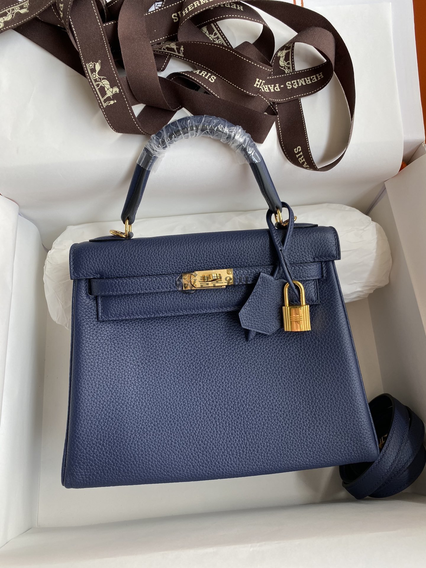 에르메스 Hermès Kelly Sellier Bag in Navy Blue