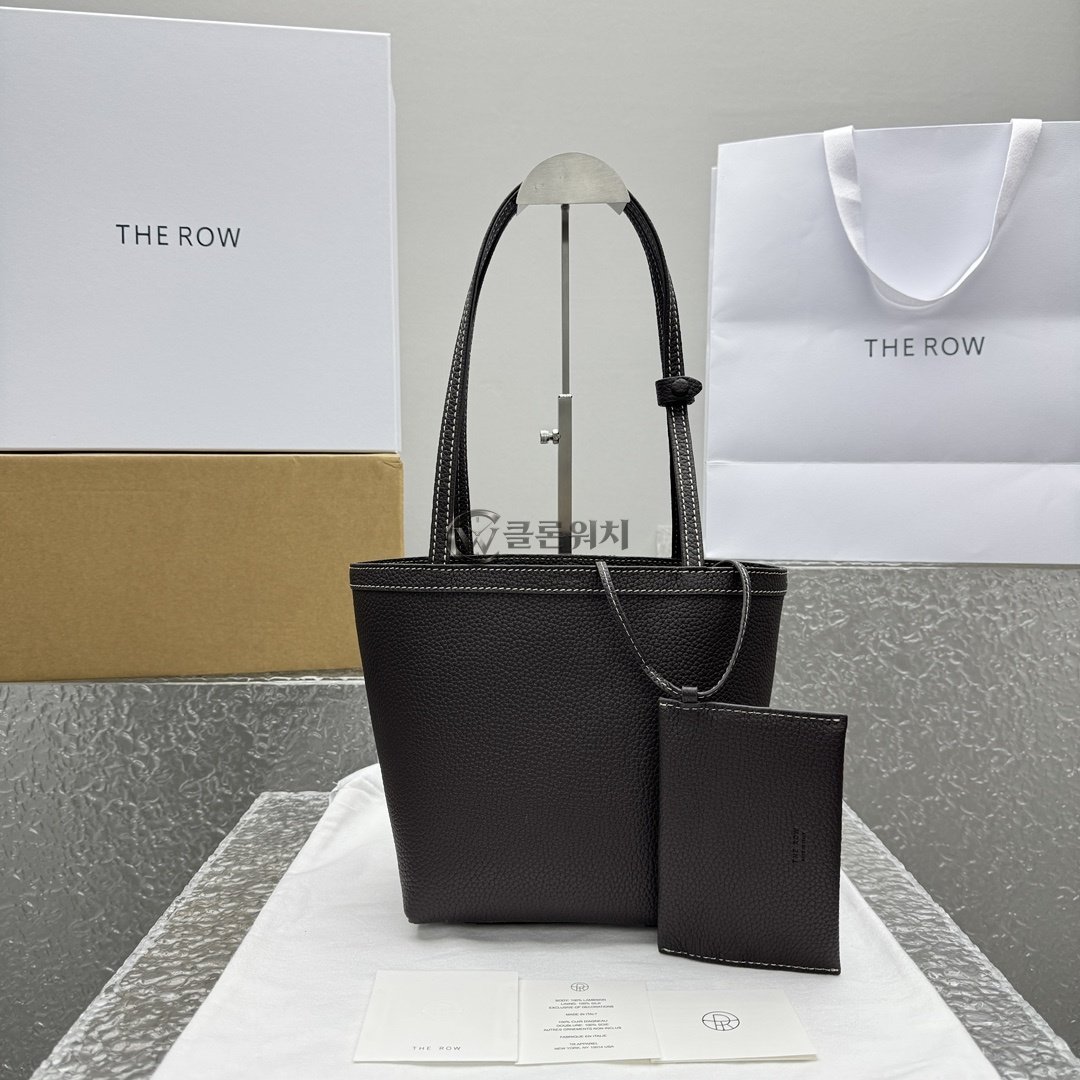 THE ROW Park Tote Three Stitch Bag in Black