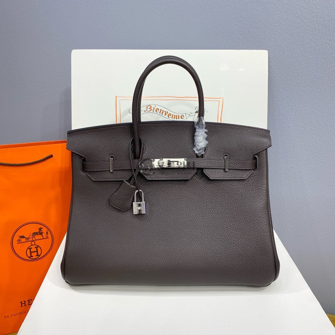에르메스 Hermes Birkin 30 Handbag in Ebene Dark Brown
