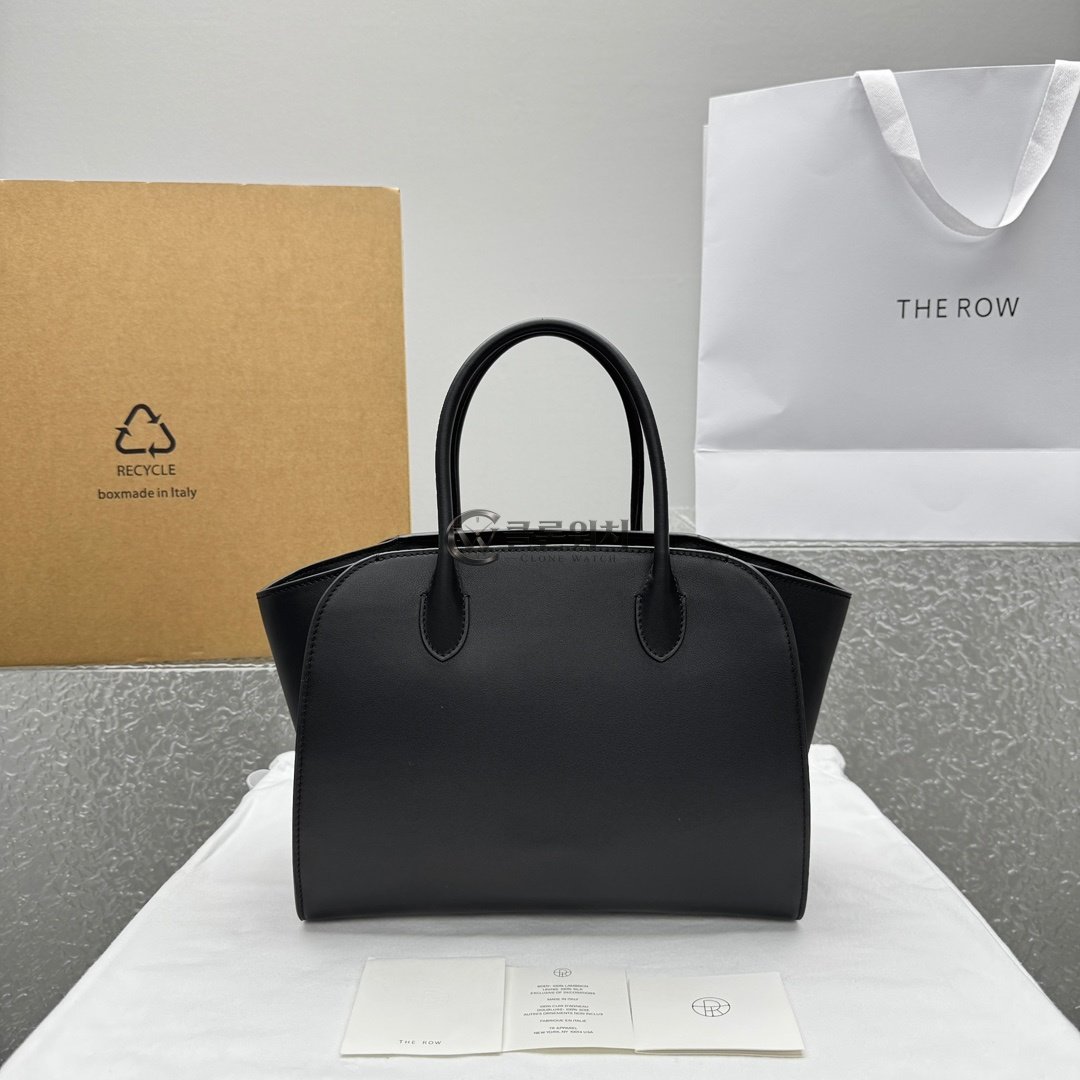 THE ROW Black Marcel Top Handle Bag